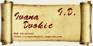 Ivana Dvokić vizit kartica